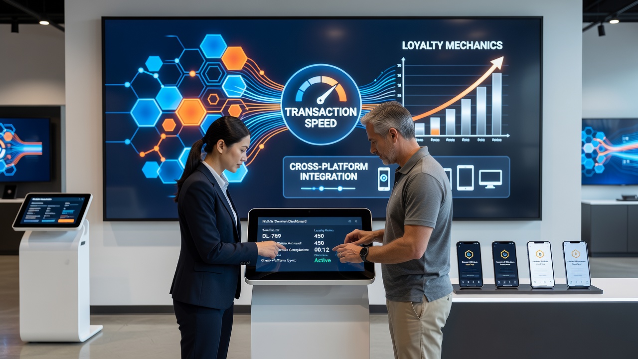 Mobile live dealer interface with loyalty points converting to instant transaction confirmations