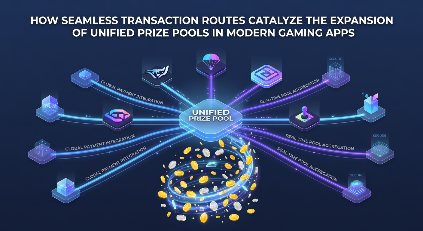 Dashboard displaying growing unified prize pool with transaction flow indicators