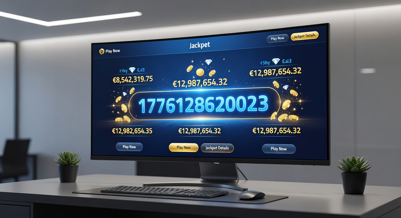 Close-up of a mobile phone screen displaying an online casino app with a flashing jackpot alert and confetti effects celebrating a recent win