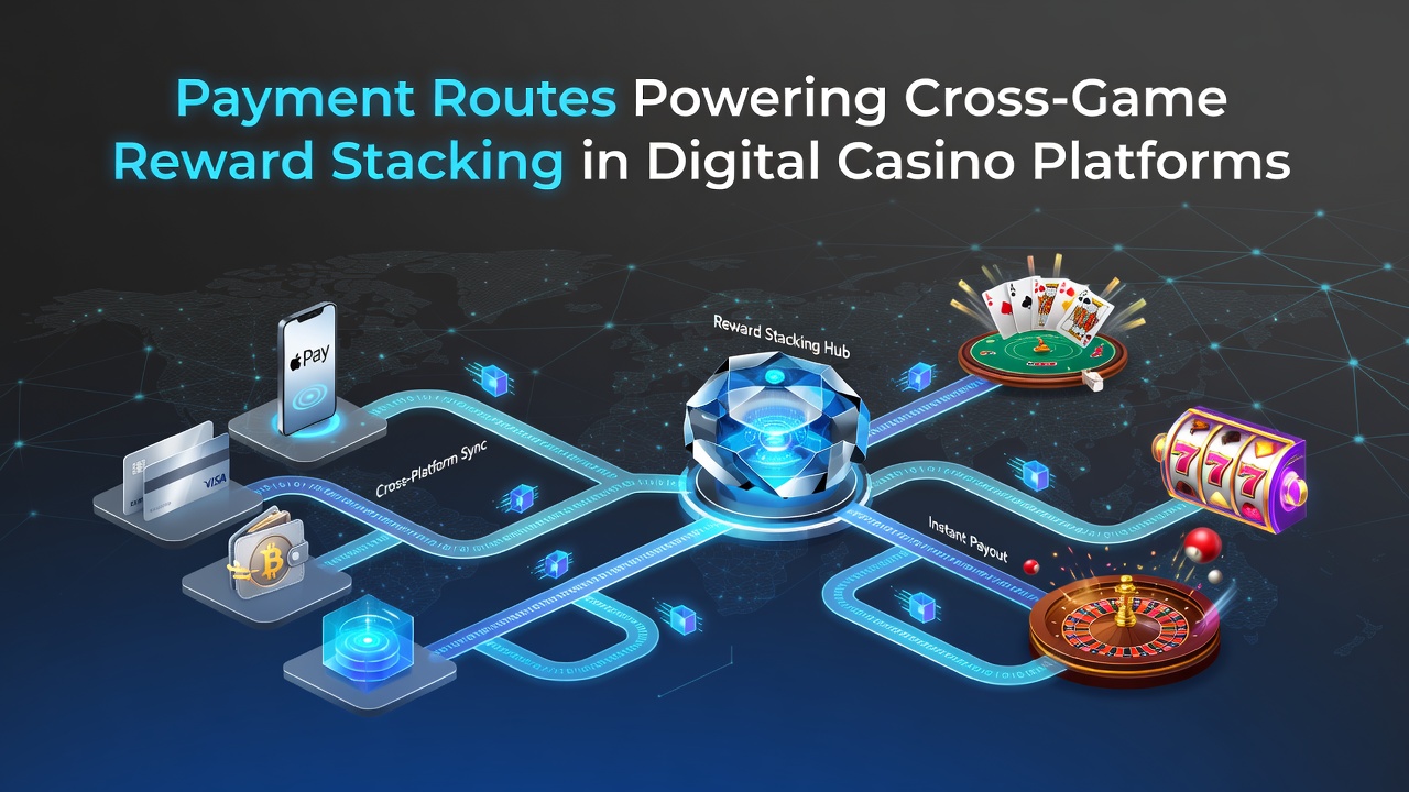 Digital payment interfaces connecting multiple casino game categories on a single platform dashboard
