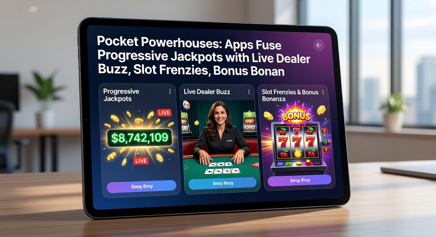 Close-up of a live dealer at a mobile blackjack table on a smartphone, with chat bubbles, bet options, and a progressive jackpot sidebar visible