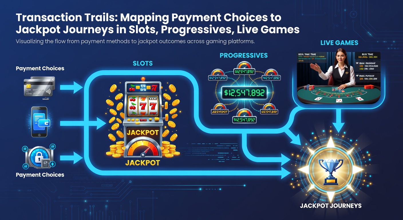 Progressive jackpot meter climbing amid icons of secure payment gateways like e-wallets and crypto wallets, with live dealer tables and VIP lounges in the background